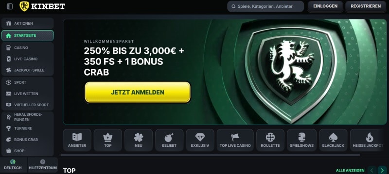 Kinbet Online Casino ohne Lizenz