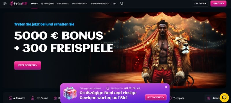 SpinsUP Casino ohne DE Lizenz